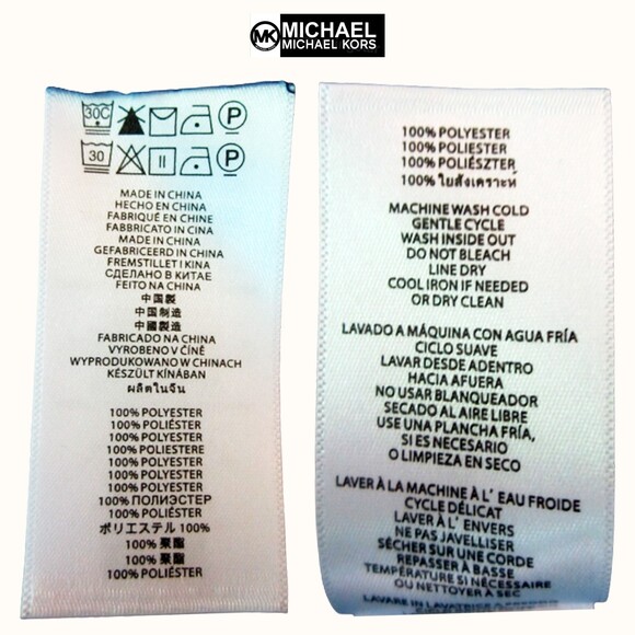 MICHAEL Michael Kors NEW Real Navy Vine-Leaf Zip 3/4 Sleeve Top - Picture 11 of 12